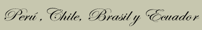 peru, chile, brasil y ecuador
